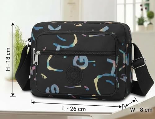 Image of WildHorn Sling Bag for Women | Polyester Crossbody Bag | Multi-Compartment Shoulder Bag | Lightweight Travel & Daily Use Bag