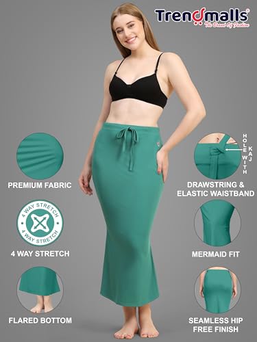 Image of TRENDMALLS Women's Polyester Spandex Saree Shapewear Petticoat for Women, Cotton Blended,Petticoat,Skirts for Women,Shape Wear Dress for Saree Shaper