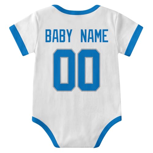 Image of KREDE Baby Clothes Custom Short Sleeves for Baby Boy Gifts | Custom Bodysuit with Number Name Gifts for Baby