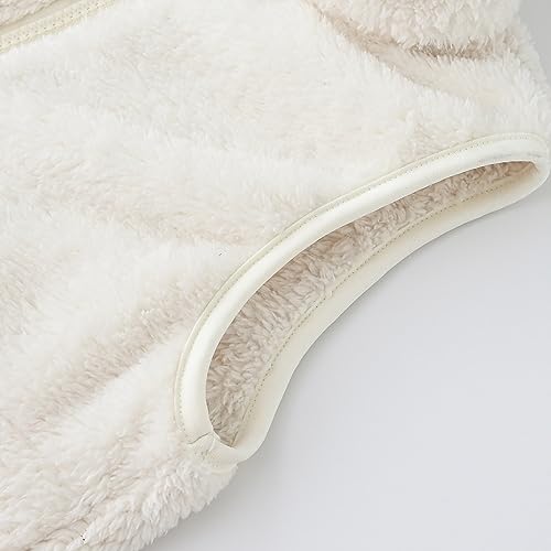 Boys Girls Fuzzy Sherpa Fleece Sleeveless Coat Zip up Solid Collared Jacket Toddler Kids Fall Winter Cute Trendy Clothes3