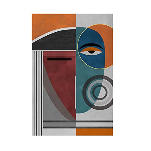 Impressions sur toile sans cadre aux visages abstraits et epures pour decoration moderne