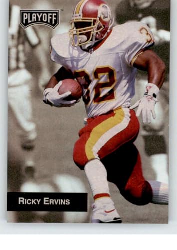 1993 Playoff #98 Ricky Ervins Washington Redskins UER Official Football Card in Raw (NM or Better) Condition