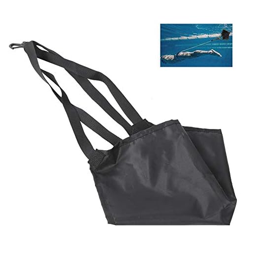 Simningsträningsbälte, framåt styrketräningsbälte, säker svart justerbar träning för simning med ficka för att gå ner i vikt Fitnessutrustning(Large black)