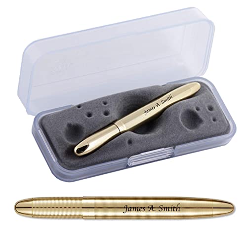 Fisher Engraved/Personalized Bullet Space Ballpoint Pen Collection With Gift Box (Gold) - 400G - Custom Engraving With Your Name #TOP10