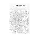 QOGDAF Leinwandposter Oldenburg, Deutschland, Wandkunst, 