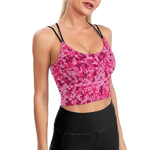 Sports Bra for Women Sexy Crisscross Back Yoga Bra Cups