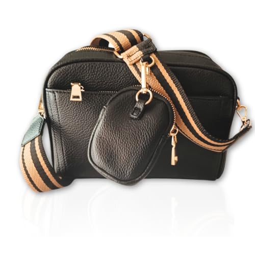 Lola Sale Bolso Mujer, Bolso Bandolera Mujer con correa ajustable. Incluye tarjeta de bloqueo RFID (Negro.City, Mediano) Lola Sale Bolso Mujer, Bolso Bandolera Mujer con correa ajustable. Incluye tarjeta de bloqueo RFID (Negro.City, Mediano)