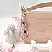 cioatu Y2K Aesthetic Keychains for Women Cute Flowers Star Cake Jellyfish Keychins Charms Kawaii Bag Purse Decor (Pink & Clear Bow)