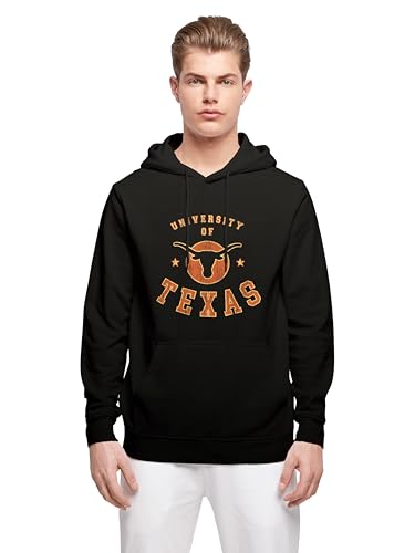 Mister Tee Mens Hoodie Vintage Texas University Graphic Print Hoodie black S