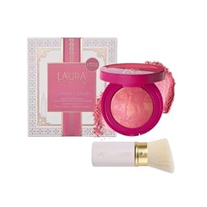 LAURA GELLER NEW YORK Limited Edition Baked Blush-n-Brighten Marbleized Blush – Skyline Sunset – Pink Color for Cheeks
