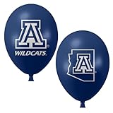 Arizona Wildcats Balloons 10 Pack 11" Official Licensed Logos, Helium Quality Latex Balloons, Perfect for College Football Team Celebration, Decorated Front and Back by Westrick