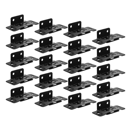 MUSISALY Soportes de Ángulo Recto para Muebles de Madera 20 Unidades Clip Fijo para Uso en Estantes y Baldas Resistentes