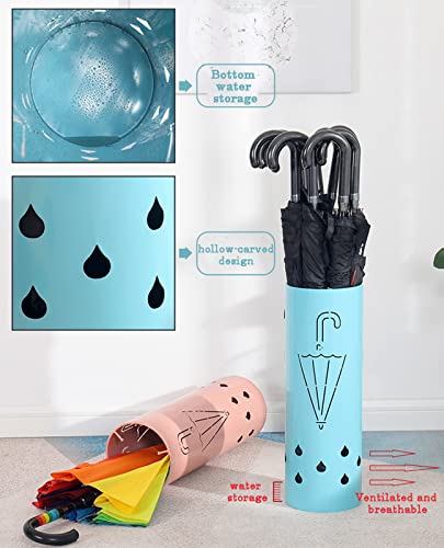 Porte-parapluie élégant en métal au design créatif pour entrée - 7