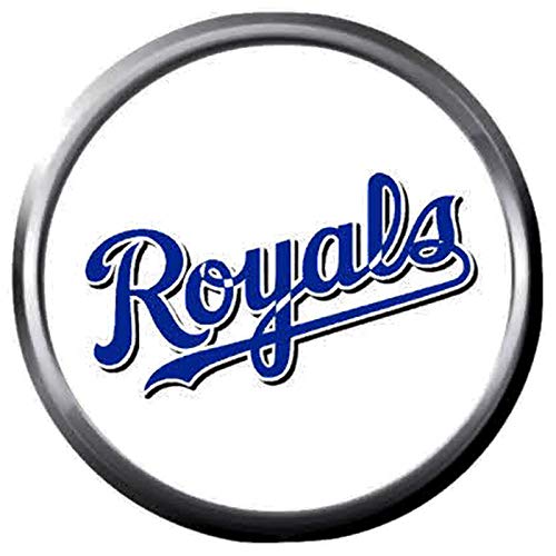 MLB Baseball Kansas City Simple Royals Logo KC 18MM - 20MM Snap Jewelry Charm
