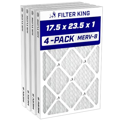 Filter King 17.5x23.5x1 Air Filter MERV 8, AC Furnace Filters (4-Pack)