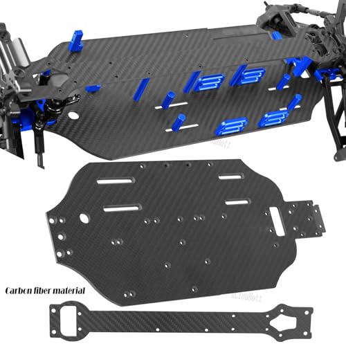 Image of RC Upgrades Part Chassis Protect Armor Skid Plate Guard for 1 /10 F0rd F15O Rapt0r R(101076-4),Carbon Fibre hassis Protect Armor Hops Up,Navy Blue