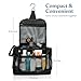 The Fine Living Portable Latex Mesh Shower Caddy Tote Bag, Gym Shower Caddy Hanging Organizer with Metal Hook, Dorm Room Essentials, Travel Toiletries, Camping RV Essentials, Black 12”x3”x8”