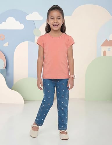 Image of Amazon Brand - Symbol Girls 100% Cotton Solid Half Sleeves T-Shirt | Regular Fit | Age 2-14 Years (Pack of 2)