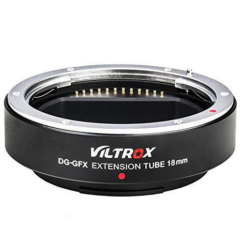 VILTROX Adaptador de lente de tubo de extensión macro de enfoque automático DG-GFX de 18 mm compatible con TTL/AF para FUJIFILM GFX100, GFX 50S, GFX 50R cámara a G Mount Lens
