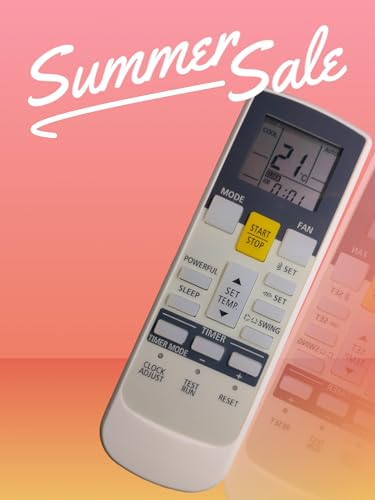 Image of Sanavya AC Remote Control - Compatible Replacement for Split & Window Air Conditioners - Replicates Genuine Remote Functions (O General Ac Remote 107A AR-RAJ1E)