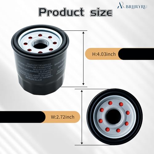 Image of (4-Pack) Replacement Oil Filter Compatible with Kawasaki OEM Numbers 16097-0008, 16097-0002, 16097-0004, 16097-0011, 16097-0552, 16097-1054, 16097-1072 | Fits Kawasaki KN 303, HF303, 2520799, 3089996