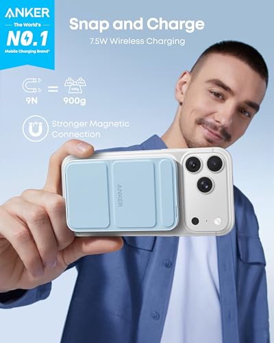 Anker 622 Magnetic Power Bank, 5,000mAh Foldable Wireless Portable Charger - image 2