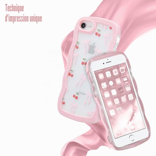 Coque iPhone 7/8/SE ZTOFERA rose pêche silicone fin - 2