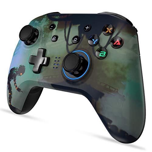 EasySMX Controller For Pro Nintendo Switch, Mando de Nintendo Switch Bluetooth con Batería 600mAh, Turbo, Luces y Vibración Ajustable, Controller de Switch Lite, Gamepad para Pro Nintendo Switch/Lite