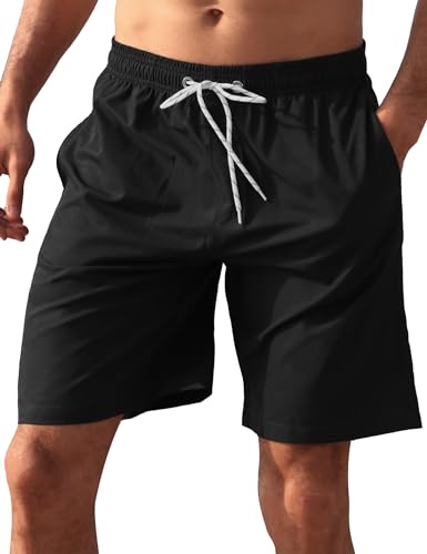 Image of BOJIN Mens Swim Trunks 9 inch Quick Dry Stretch Swim Shorts Mesh Lining Bathing Suits Swimwear Beach Shorts with Pockets