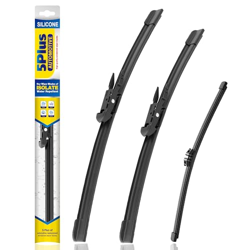 5 PLUS® Silicone Windshield Wipers Replacement for 2020-2023 Ford Escape Wiper Blades(Set of 3),Automotive Replacement Windshield Wiper Blades For My Car-24'/20'/11'