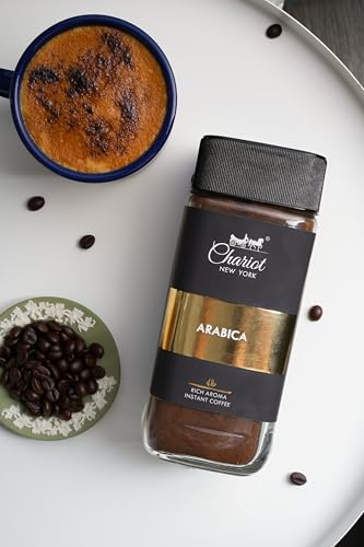 Image of Chariot New York Arabica Rich Aroma Spray Dried Instant Coffee 200g (100% Pure Arabica, No Chicory) with 400ml Premium Stainless Steel Coffee Mug | Strong, Smooth, Authentic Taste