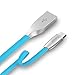 IMKEY® Premium 6.5 Feet Tangle-Free Zinc-Alloy Micro USB 2.0 Sync Data Fast Charging Cable For Samsung Galaxy S7/ S6 / Edge, S4/ S3/ Note 5 / 4 / 2,Google Nexus,LG,HTC,Blackberry And More - (Blue)