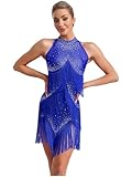 La robe de danse pour femme avec des strass étincelants est suffisamment accrocheuse pour faire de vous la vedette de n'importe quelle représentation.