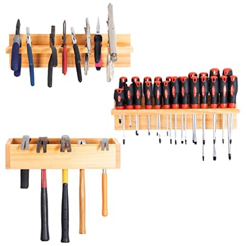 Iron Forge Tools Screwdriver Organizer, Hammer Holder and Pliers Rack - Wall Mount Workshop Hand Tool Organizers and Storage Cover