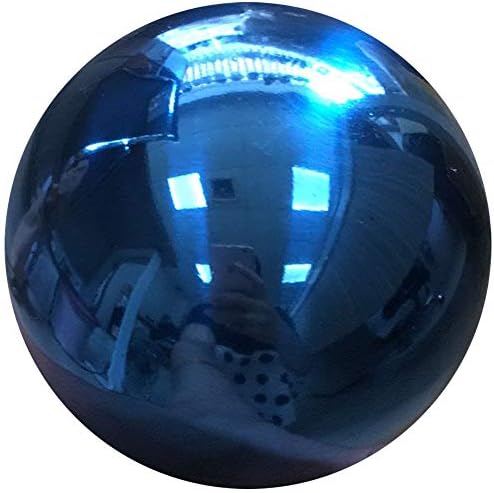 HomDSim 12 inches in Gazing Ball,Seamless Blue Stainless Steel Polished Reflective Smooth Mirror Garden Sphere Globe,Props of Photography,Colorful Addition to Any Garden Home
