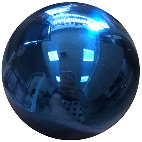 HomDSim 15cm/6inch Diameter Gazing Globe Mirror Ball,Blue Stainless Steel Polished Reflective Smooth Garden Sphere,Colorful and Shiny Addition to Any Garden or Home