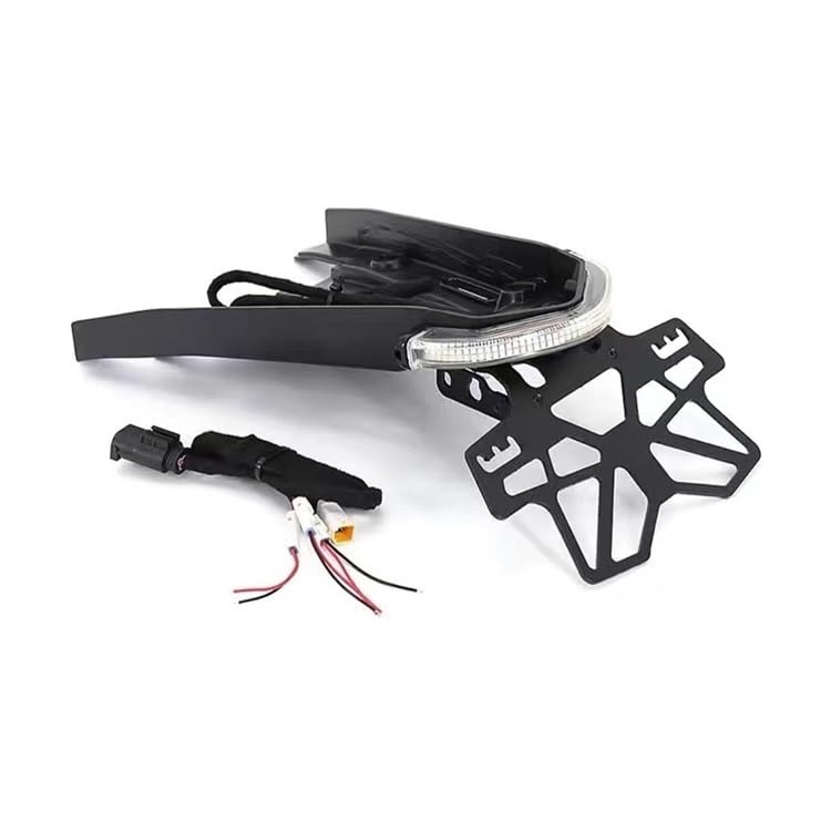 Clignotant stop feu lampe LED 3-en-1 avec support de plaque pour sécuriser votre moto
