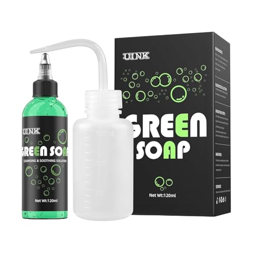 GreenTattoo Soap 4OZ with Foaming Bottle 120ml, Tattoo Supplies for Tattoos Piercings, Clean Skin Equipment