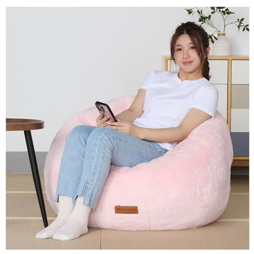 MinComfyWo ビーズクッション 特大(85×80×62cm) ソファークッション 大きい 疲労解消 安全設計 ビーズソファ 無味 豆袋座布団 おしゃれ 一人暮らし ソファ 一人掛け 1人用 座椅子 チェア ピンク