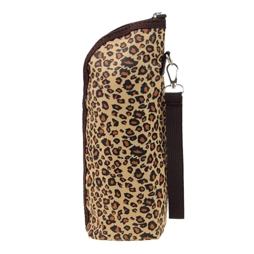 BrKern Isoliertasche Babyflasche Leopardenmuster, Thermotasche zur Aufbewahrung von Muttermilch & Fläschchen, Kühltasche für Unterwegs als Praktisches Geschenk für Eltern
