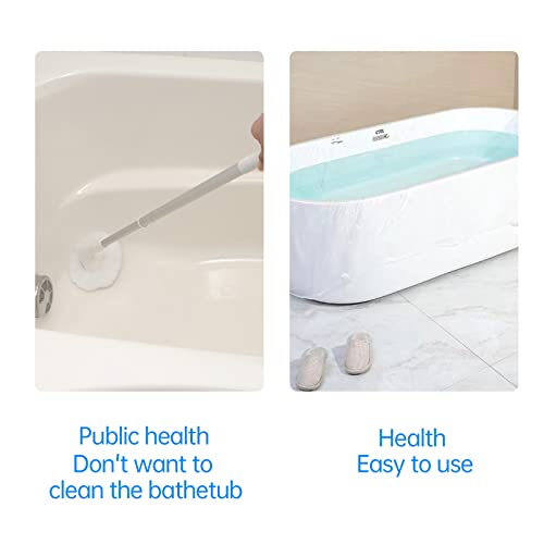 image for Swingers 60 Pack Disposable Bathtub Cover Liner, Large Bathtub Liner P