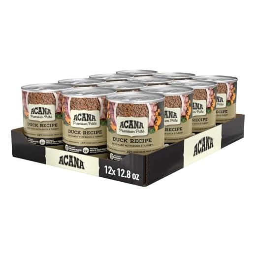ACANA Premium Pate in Bone Broth Grain-Free Wet Dog Food Duck Recipe 12.8oz Cans (12 Count)