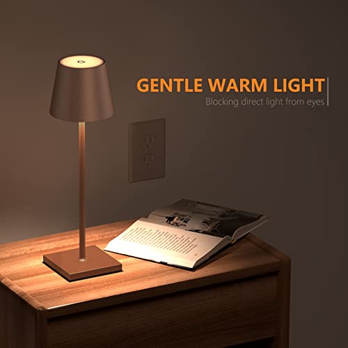 Led Cordless Table Lamp,Portable Usb Rechargeable Table Lamp,5200 Mah Battery Powered Lamp,Rechargeable Bedside Lamp,Cordless Touch Lamp For Restaurant/Bedroom,Brightness Adjustable(2Pcs Sandbrown) #TOP4