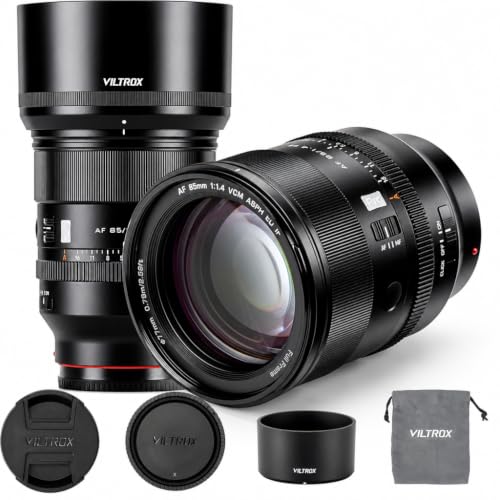 VILTROX 85mm F1.4 Pro FE Full Frame Autofocus Lens for Sony E Mount Camera Face/Eye Tracking Portrait Prime Lens for Sony a7RIV a9 a7RII a7RIII a7III a7C FX3 ZVE1 A1 a6600 a6700 a6400 ZV-E10
