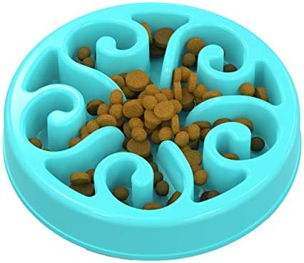 Zellar Dog Slow Feeder Bowls- BPA-Free Slow Feeders for Fit Small Medium Dogs and Cats Interactive and Skid Bloat Stop Feeding Bowl