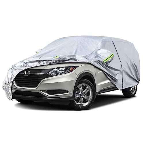 Koukou SUV Car Cover Custom Fit Honda HRV from 1998 to 2025,Waterproof Car Cover All Weather for Automobiles Outdoor Indoor with Zipper Door, Sun Rain Dust Snow Protection.