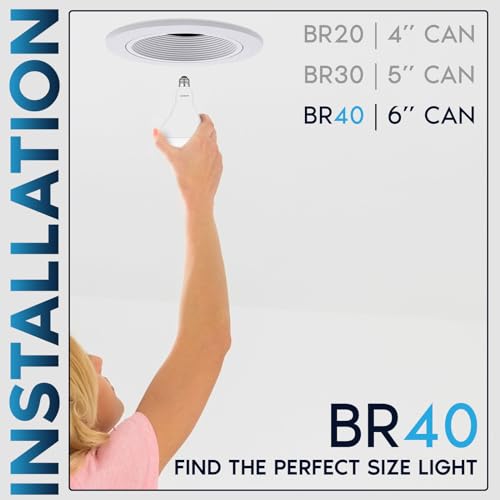 Luxrite BR40 LED Light Bulbs, 85W Equivalent, 3500K Natural White, Dimmable, 1100 Lumen, LED Flood Light Bulb, 13W, E26 Medium Base, Indoor/Outdoor - Perfect for Office and Recessed Lighting (12 Pack) - Image 6