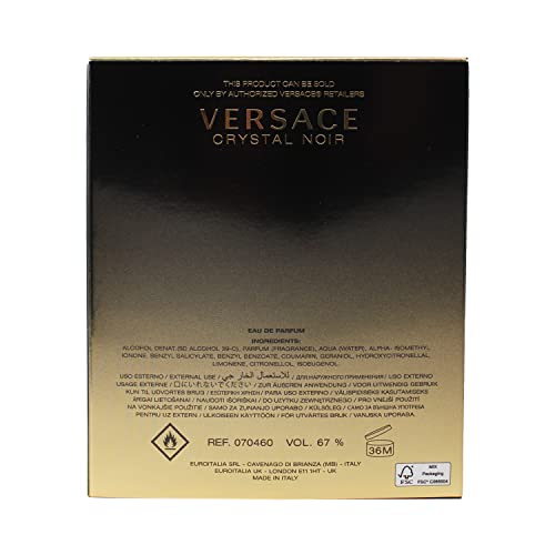 Versace Crystal Noir For Women Eau De Parfum Spray, 3 Ounce/90 Ml #TOP1