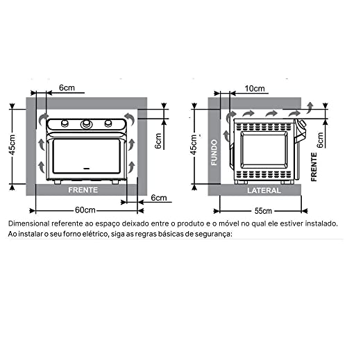 Forno Elétrico de Bancada Mueller 35 Litros Prata MFB35F