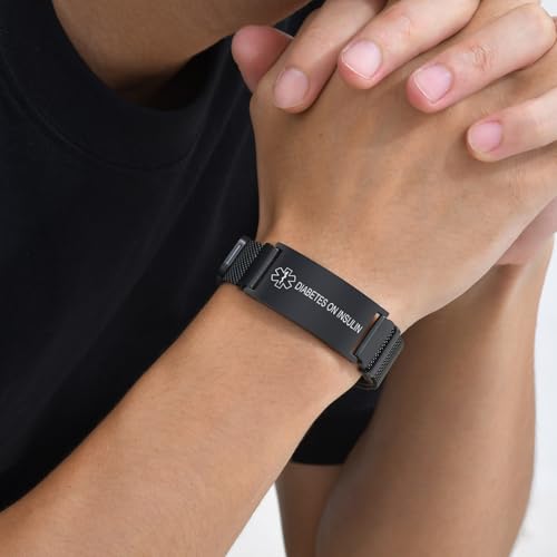 Pulsera de identificación médica ajustable VNOX para hombre y mujer miniatura 5